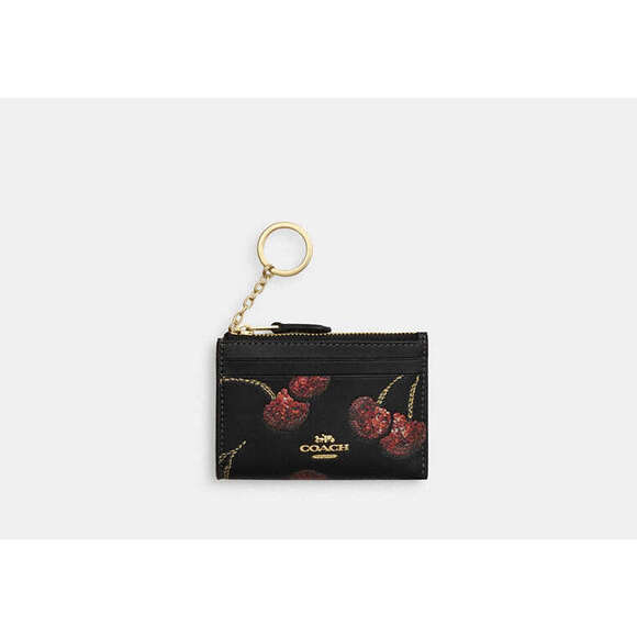Coach Mini Skinny Id Case With Cherry Print - Picture 3 of 5